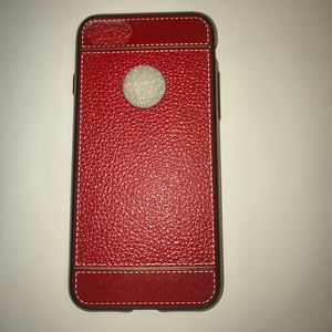 Red leather iPhone 7/8 case